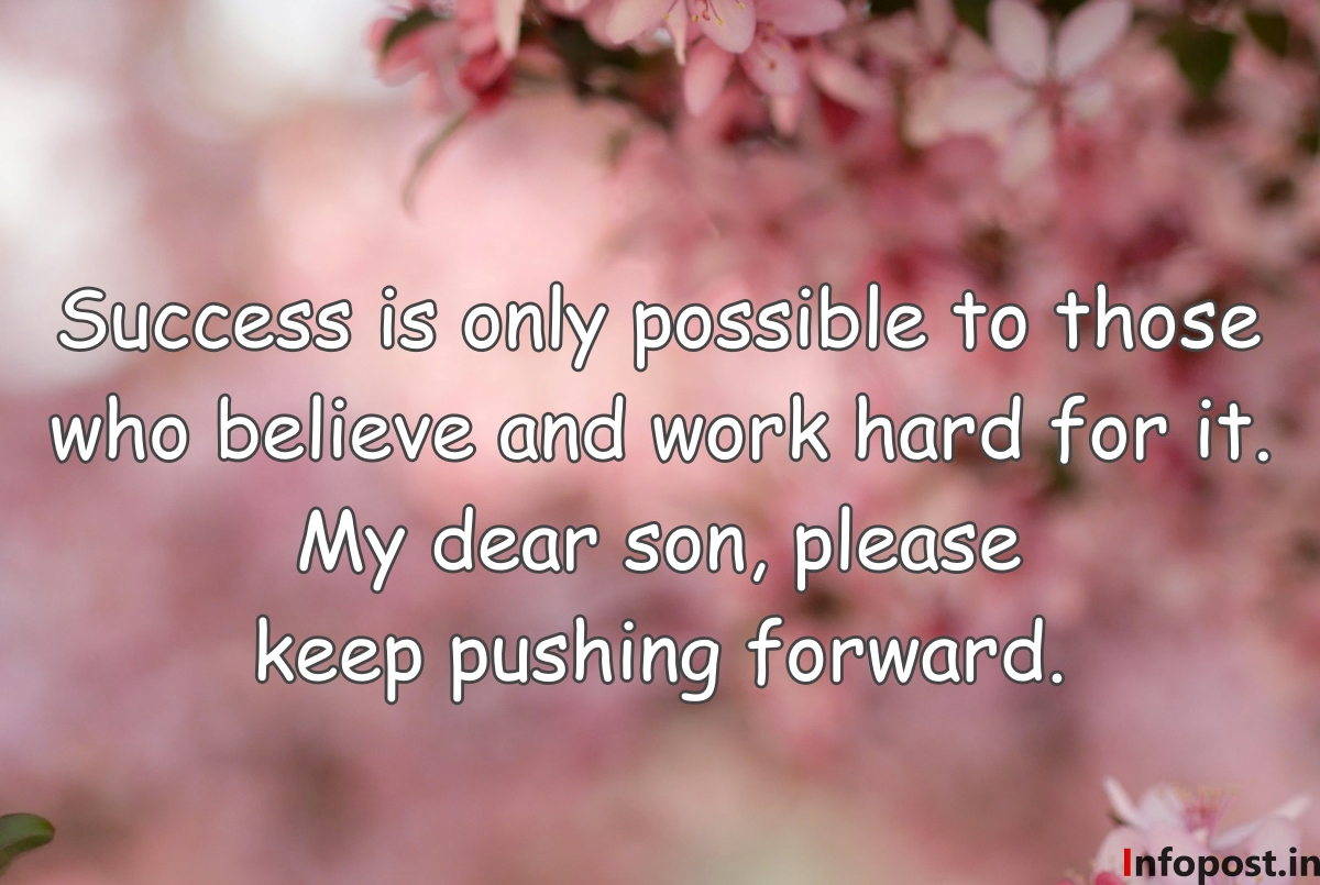 Encouraging Words to a Son