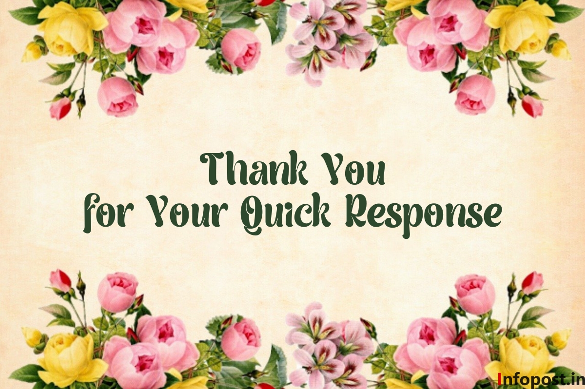 Thank You Messages for Quick Response
