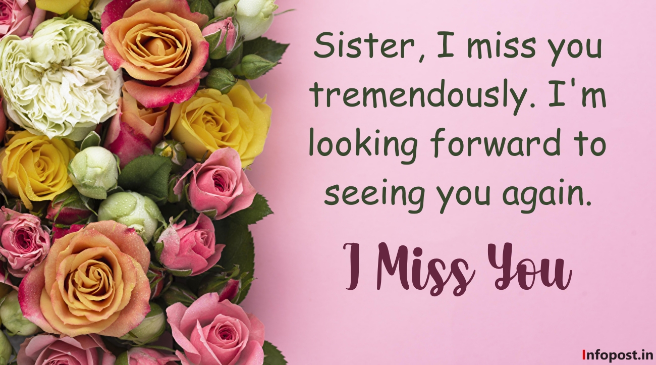 Miss You Messages for Sister