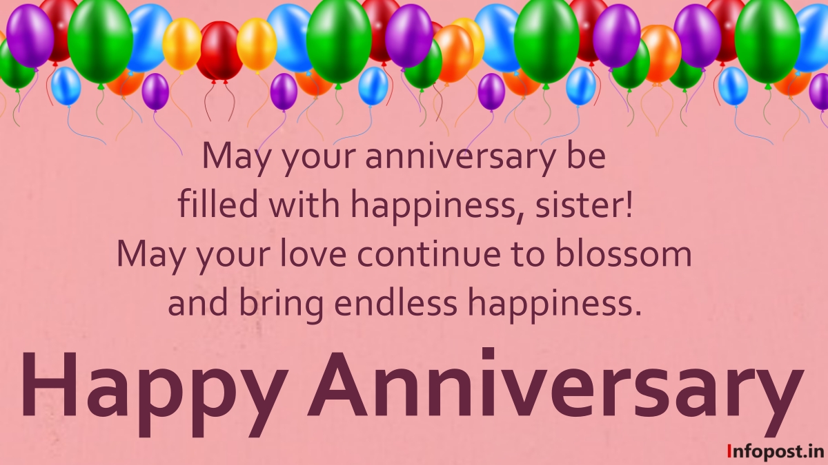 Anniversary Wishes for Sister
